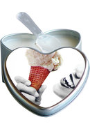 Earthly Body Hemp Seed Heart-shaped Edible Massage Candle Vanilla 4oz