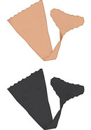 Hush Strapless Adhesive Panties 2 Each Per Pack Nude And Black Small/medium