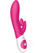 The Rabbit Company The Kissing Rabbit Rechargeable Silicone Vibrator With Clitoral Suction - Hot Pink