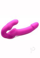 Strap U Evoke Super Charged Rechargeable Silicone Vibrating Strapless Strap On - Pink