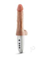 Dr. Skin Platinum Collection Silicone Dr. Hammer Rechargeable Thrusting Dildo With Handle And Remote Control 7in - Vanilla