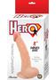 Hero Curved Cock Realistic Dildo With Suction Cup 8in - Vanilla