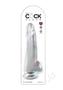 King Cock Clear Dildo With Balls 10in - Clear